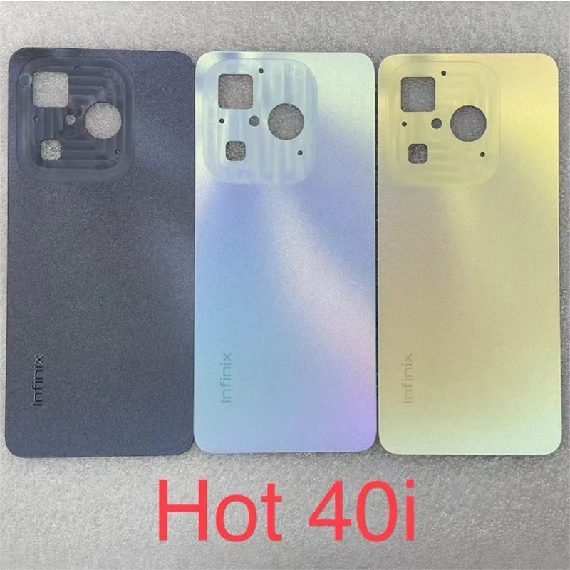 คุณภาพ AAAA สําหรับ Infinix Hot 40i X6528B X6528 ฝาหลังแบตเตอรี่กรณีอะไหล่ซ่อม