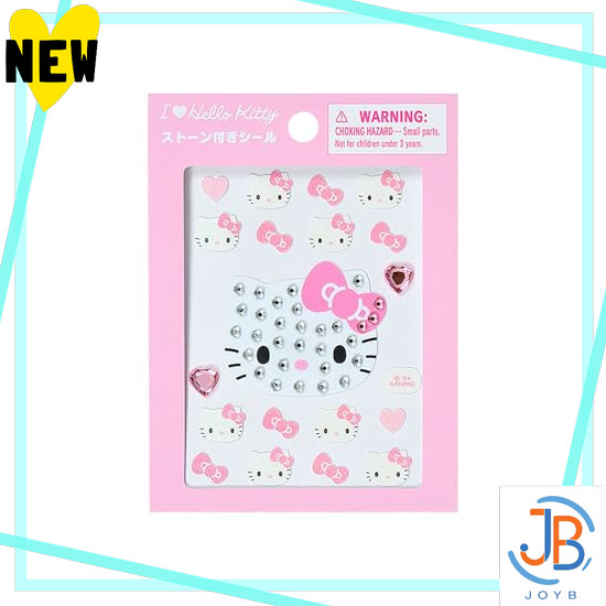 Direct From Japan SANRIO Sticker with stones (I Love Hello Kitty) Hello Kitty Pink 478334