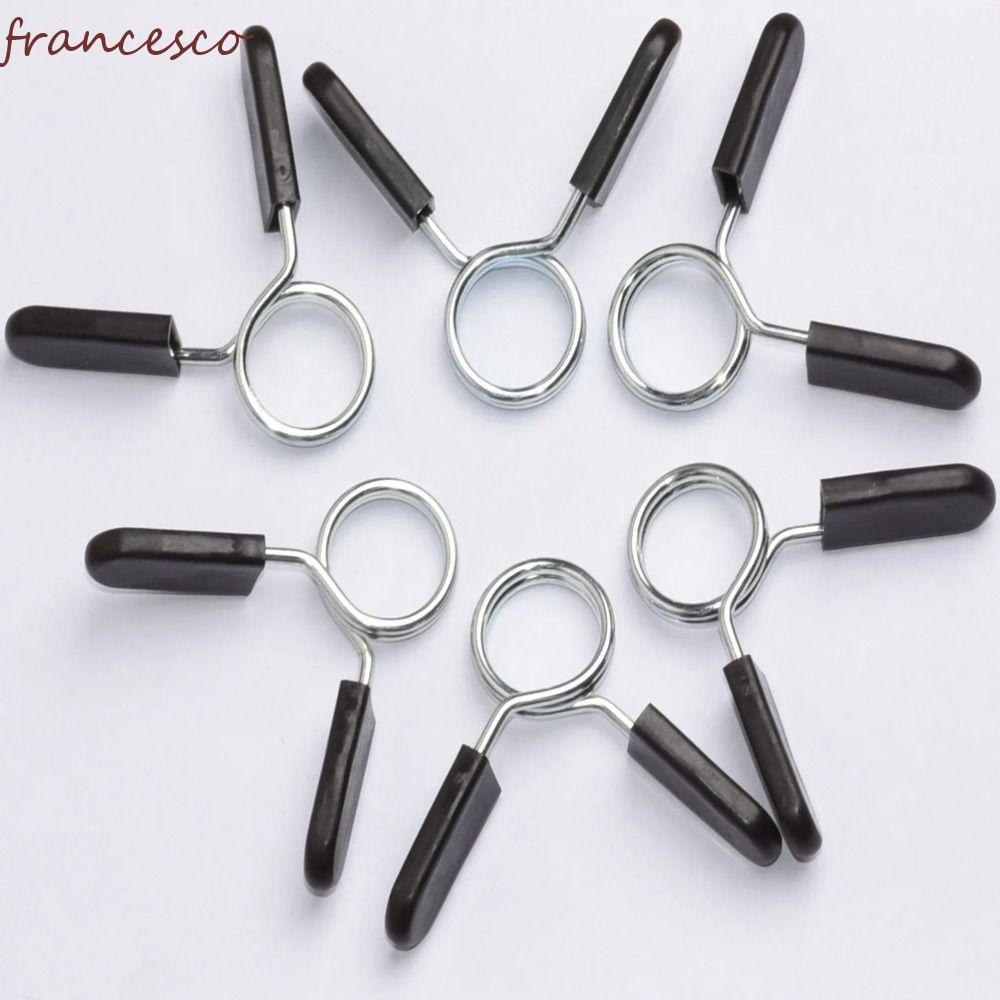 FRANCESCO 1 คู่ Barbell คลิป, Safety Protection Gym Spring Collar คลิป, อุปกรณ์ยกน้ําหนัก Anti-คลาย 24/25/28/30 มม. Stable Barbell Lock Clamp Strength Training