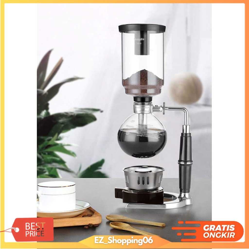 Eworld Syphon เครื่องชงกาแฟ Manual Brew หม้อสูญญากาศ 5 ถ้วย 500ml