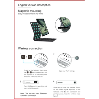 Magnetic Keyboard Air4 Air5 Pro11 Air 6 7 pro 12.9 Pro13 gen10 gen11 คีย์บอร์ดไร้สาย เคสคีย์บอร์ด ปรับได้หลายองศา