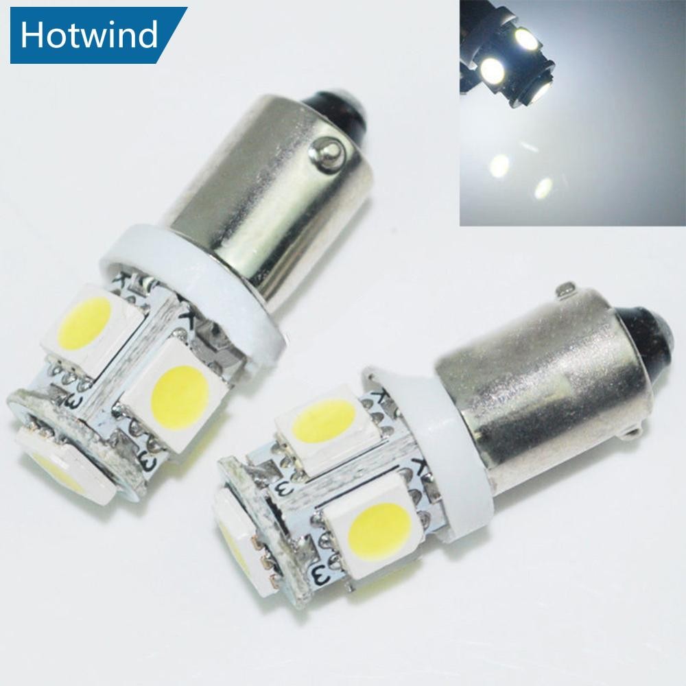 HW 2 ชิ้น T11 BA9S สีขาว 5050 SMD 5 หลอดไฟ LED รถ T4W H6W 363 12V Q7T6