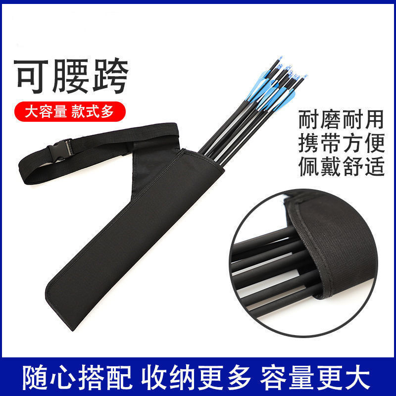 สามหลอด Quiver สายคู่สามารถกลับเอวพกพาแบบดั้งเดิม Quiver Quiver Quiver ยิงธนูกระเป๋าอุปกรณ์เสริม Qui