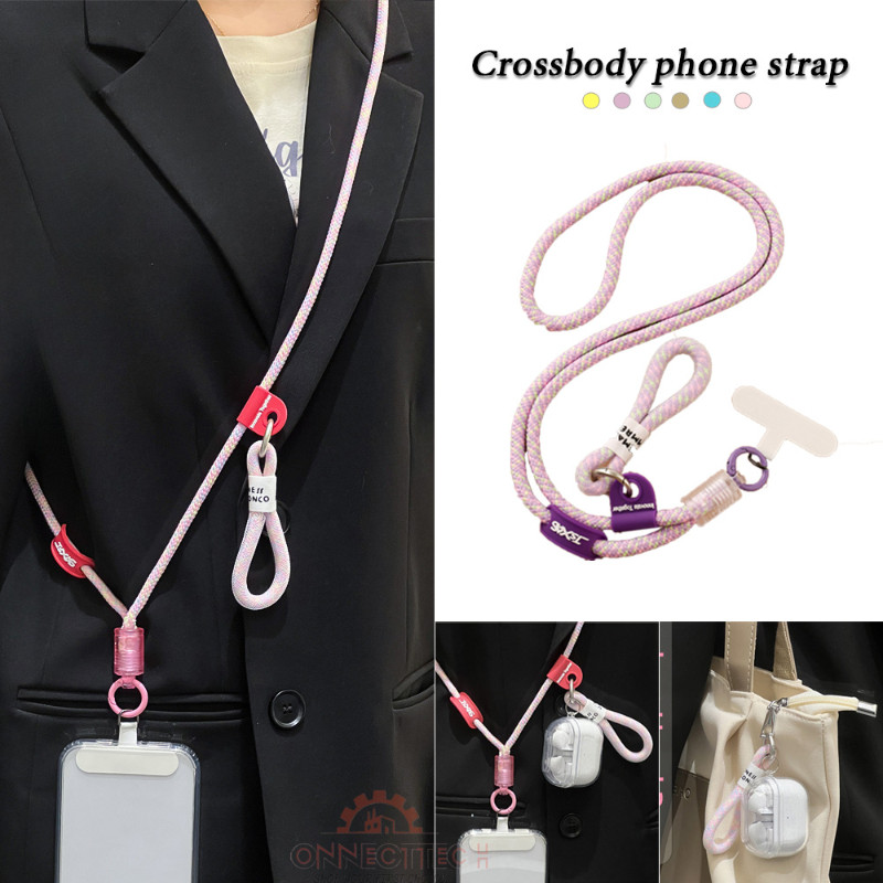 สายคล้องโทรศัพท์ สายสะพายข้างสำหรับกลางแจ้ง เชือกสั้นแบบถือด้วยมือ ป้องกันการสูญหาย ห้อยคอ โซ่โทรศัพท์ พวงกุญแจ
