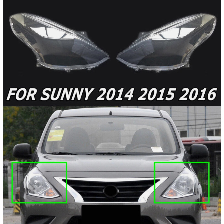 เลนส์ไฟหน้ารถสําหรับ นิสสัน อัลเมร่า nissan almera 2016 2017 2018 2019 2020 ฝาครอบไฟหน้าเลนส์เปลี่ยนรถฝาครอบเปลือกอัตโนมัติ