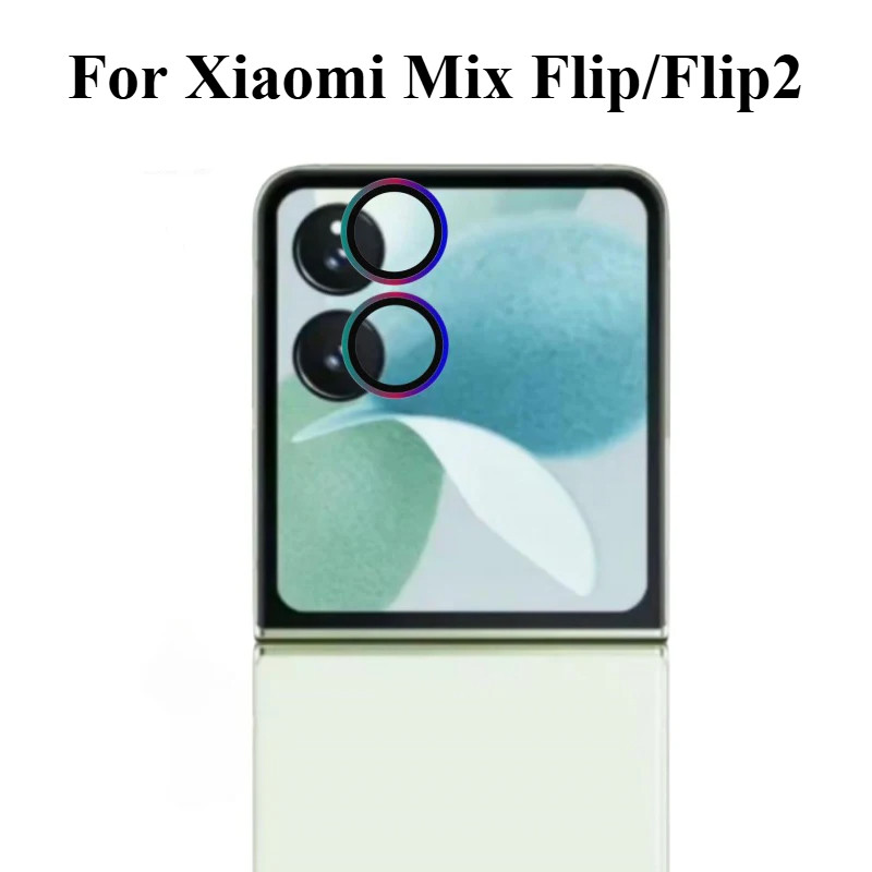 CD รูปแบบอลูมิเนียมสําหรับกล้อง Xiaomi Mix Flip2 HD เลนส์ฟิล์มกระจกนิรภัยสําหรับ Xiaomi Mix Flip คลุมทั้งหมดโทรศัพท์ฝาหลังเลนส์กันชน Protector