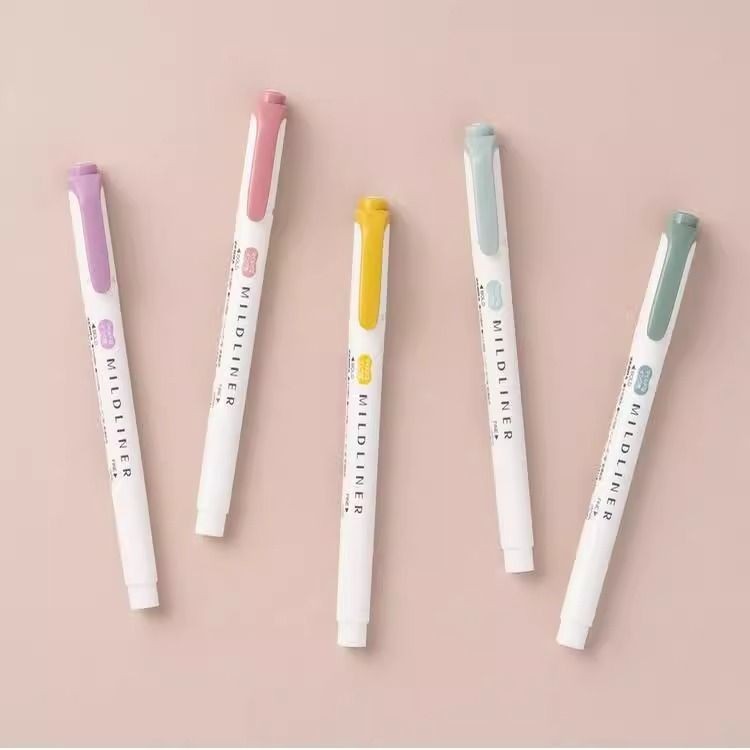 พร้อมส่ง ปากกาเน้นข้อความ ZEBRA ZEBRA ZEBRA WKT7 ปากกามาร์กเกอร์สองหัวสีสโมคกี้