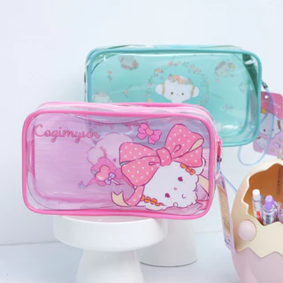 Sanrio - กระเป๋าดินสอ กระเป๋าเครื่องสำอาจ ลายการ์ตูน สีใส PVC กันน้ำ ลายน่ารัก - ลิขสิทธิ์แท้