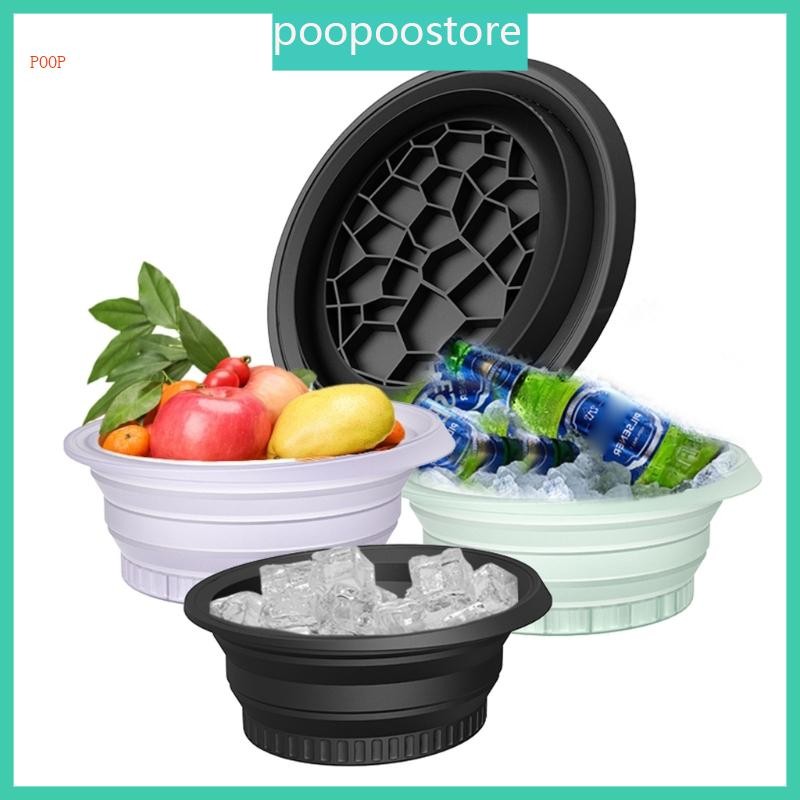POOP Face Ice Bath Bowl สําหรับใบหน้า Plunge Dipping Face พับ Ice Facials อ่างล้างหน้าผิวหน้า Skin Cares เครื่องมือสําหรับ Home T