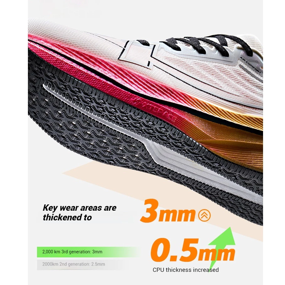 XTEP 2000KM 3.0 รองเท้าวิ่งผู้ชาย Rebound Support Cushioning ไซส์ 39-47 thumbnail 4