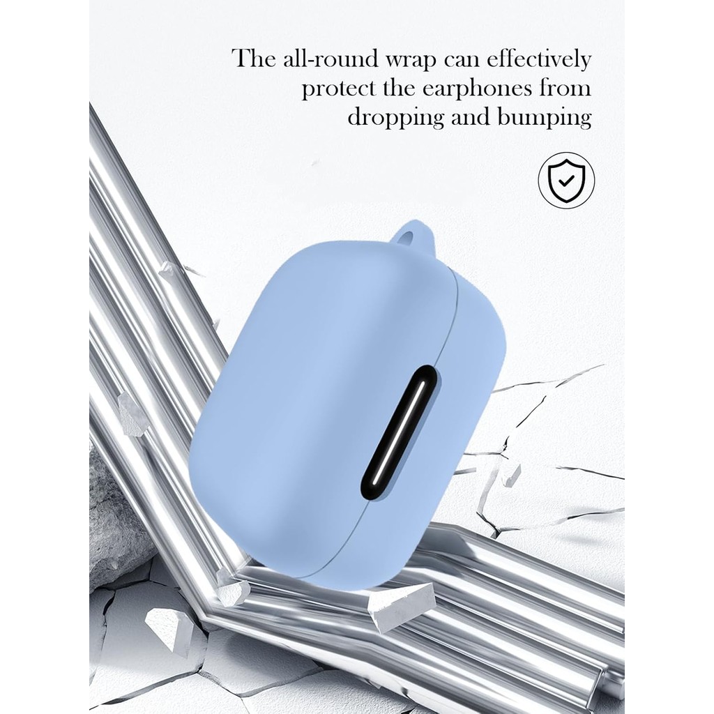 เคสซิลิโคนเข้ากันได้กับ Soundcore P30i โดย Anker พร้อมพวงกุญแจ, ชุดทําความสะอาดและเชือกเส้นเล็ก, ฝาค