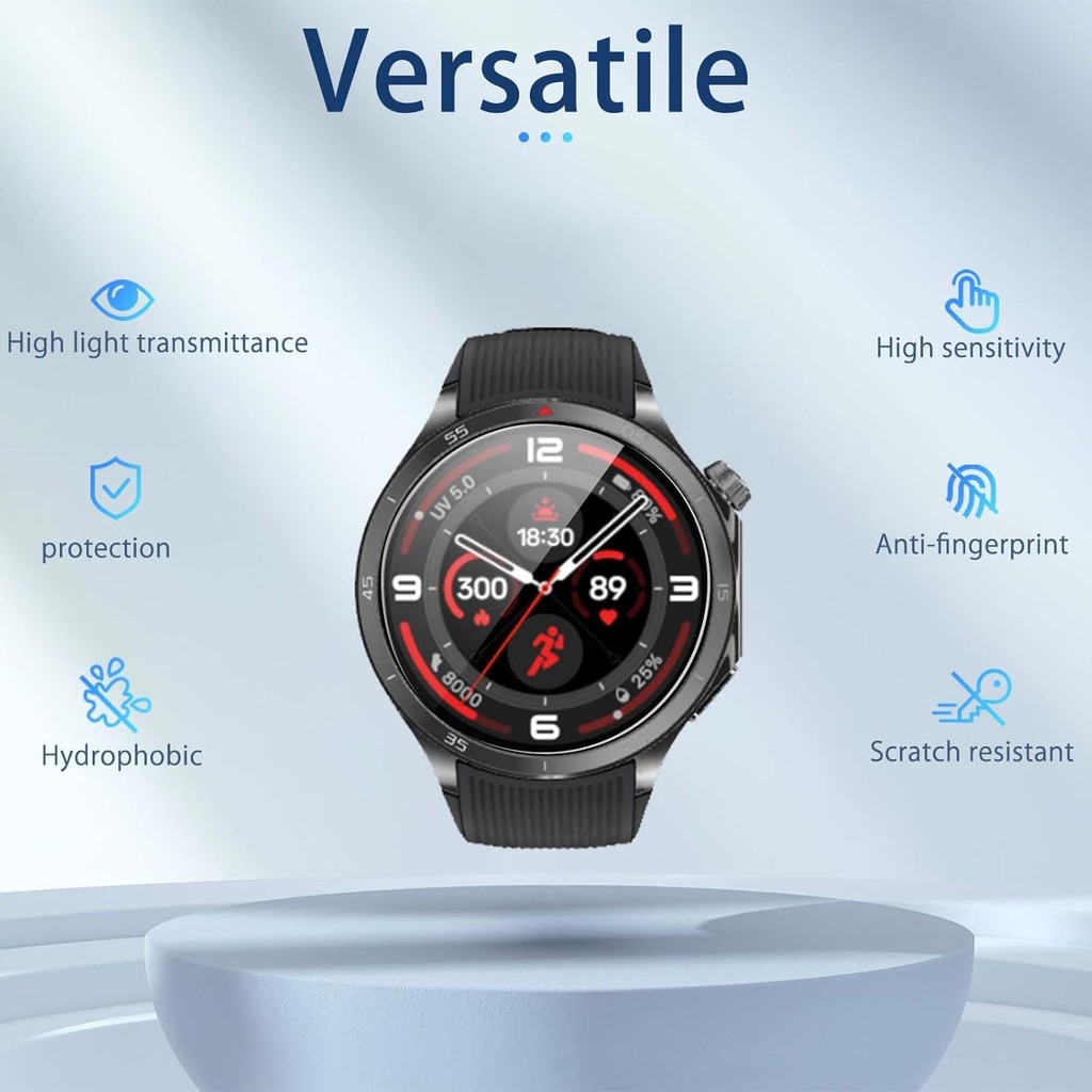 [4 แพ็ค] ตัวป้องกันหน้าจอสําหรับ OnePlus Watch 3, กระจกนิรภัย, กระจกนิรภัย HD, ตัวป้องกันรอยขีดข่วนค