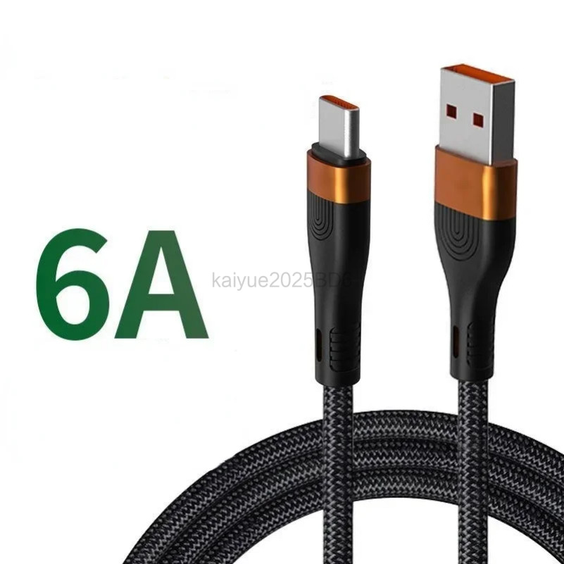 สายเคเบิลข้อมูล 6A 100W ชาร์จเร็วสุดเหมาะสําหรับ type-c Honor V8 V9 V10 NOTE10 NOTE8 V20 Magic2, And