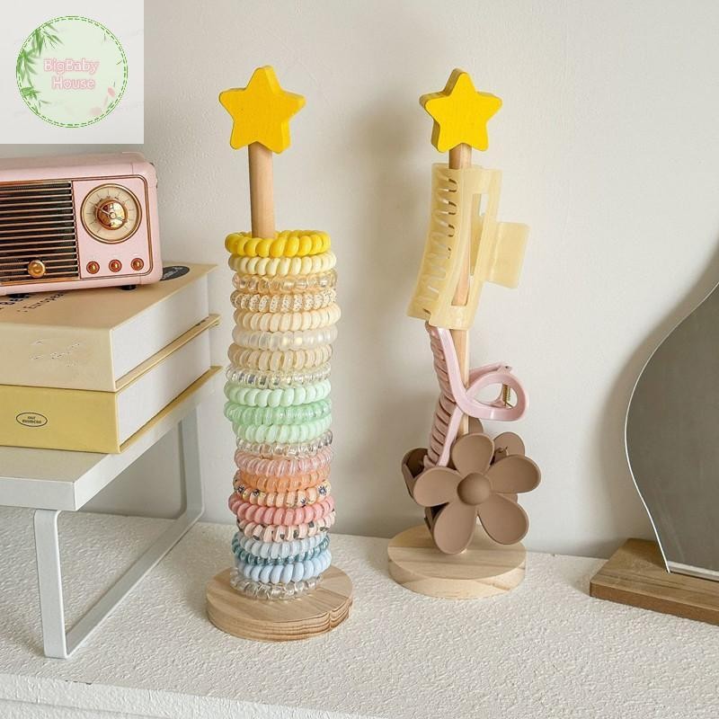 BigBabyHouse ไม้ผม Scrunchies Organizer ผมขาตั้งสร้อยข้อมือ Hairpin Organizer ชั้นวางของ TH - รูปที่ 6