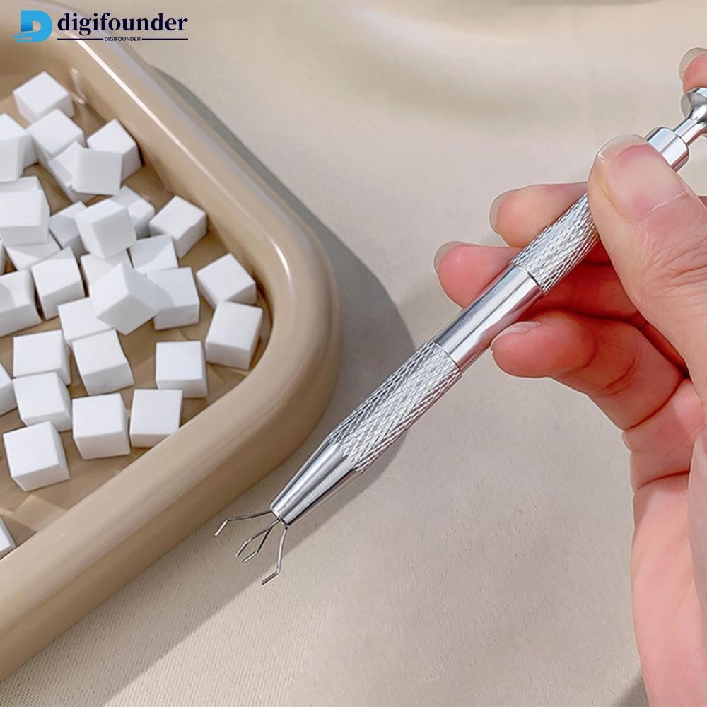 DIGIFOUNDER 100 ชิ้น Square Nail Art ฟองน้ําชุด Gradient เล็บแปรงเจล Polish Design เล็บฟองน้ําคว้าปา