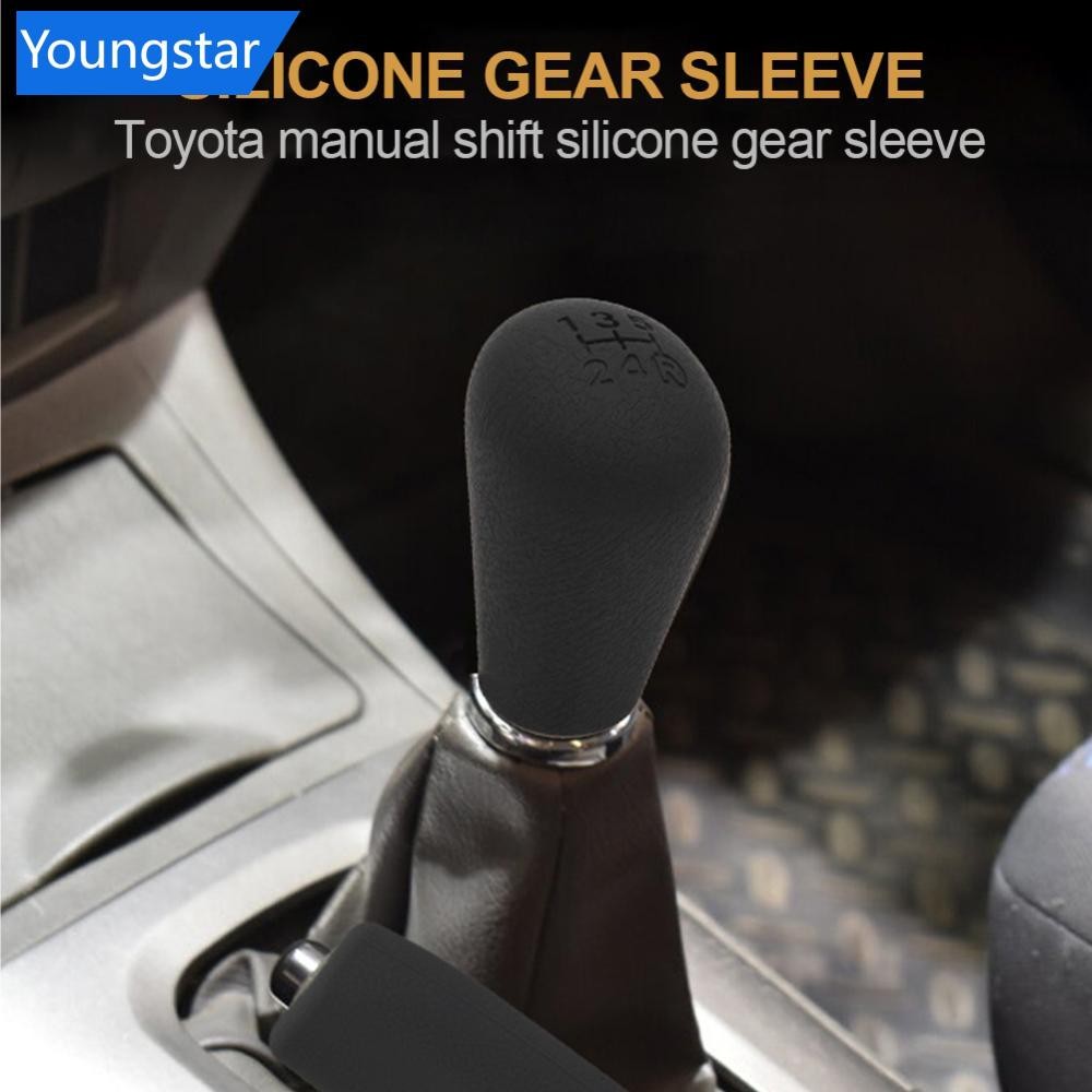 FYY รถคู่มือซิลิโคนเกียร์ Shift Knob Cover Non Slip Lever Shifter Knob Case Protector Bump Stick Jarket สําหรับ Toyota 4Runner Tacama Camry Corolla