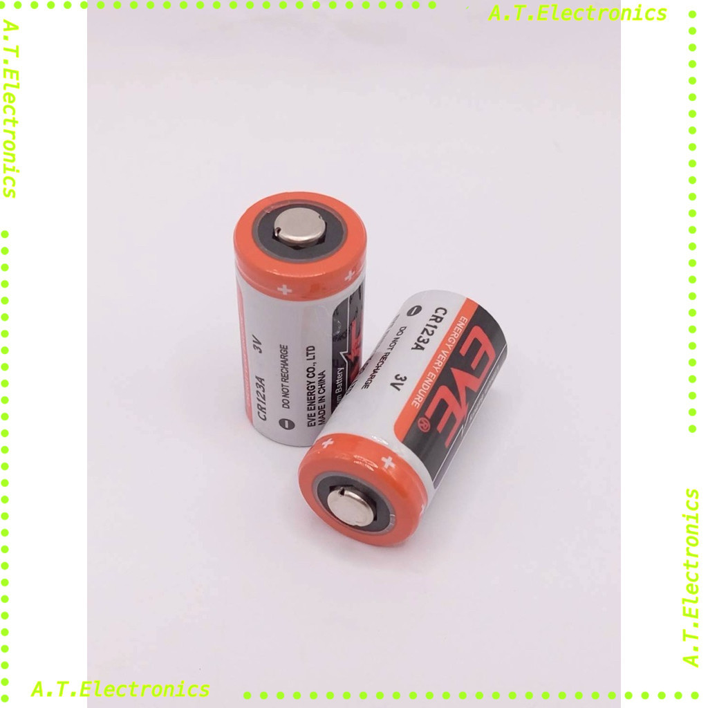 พร้อมส่ง! CR123 แบตเตอรี่ cr123a cr123 EVE แบตเตอรี่ CR123 EVE ถ่ายจากงานจริง