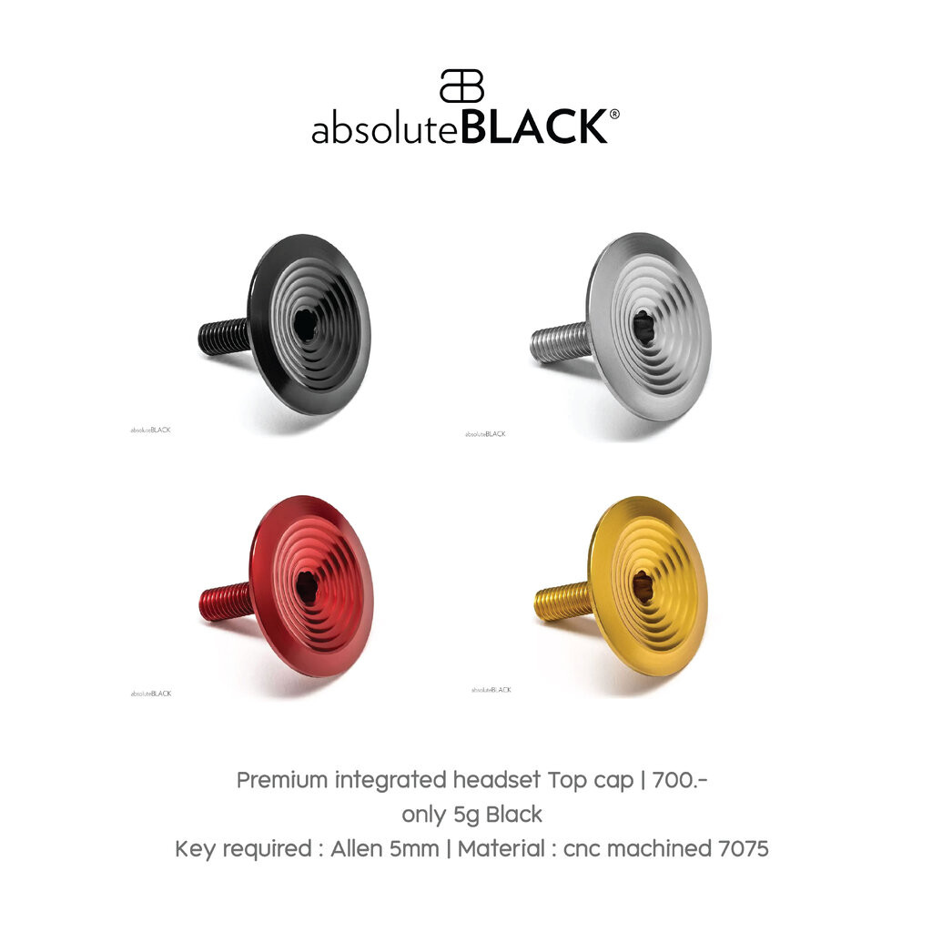 absoluteBLACK PREMIUM INTEGRATED HEADSET TOP CAP ฝาปิด Stem พร้อมน็อตในตัว น้ำหนักเบา