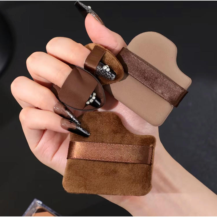 6 ชิ้น ชุดพัฟคุกกี้ช็อกโกแลต พัฟขนาดมินิ พัฟกำมะหยี่ นุ่ม ไม่กินรองพื้น ใช้ได้ทั้งแห้งและเปียก - รูปที่ 5