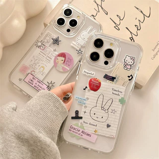 โปร่งใส จัดส่งจากประเทศไทย น่ารักกระต่าย for iPhone เคสไอโฟน 11 12 13 14 15 16 PLUS PRO MAX X XS MAX XR 7/8PLUS แอปเปิ้ล