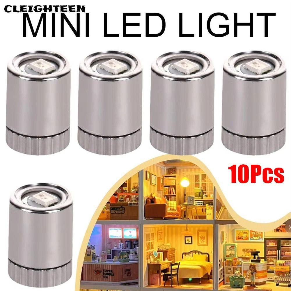 Cleighteen หลอดไฟ 10 ชิ้น, ไฟ LED ขนาดเล็กสีสันสดใส, แบตเตอรี่ทนทานขับเคลื่อนของเล่นอิเล็กทรอนิกส์อุปกรณ์เสริมปาร์ตี้ปีตกแต่งวันหยุด