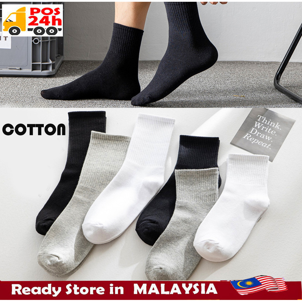 Js Stokin Socks Cotton Sport Socks / Men Women Sock Cotton Stoking ไซส์ 36-44