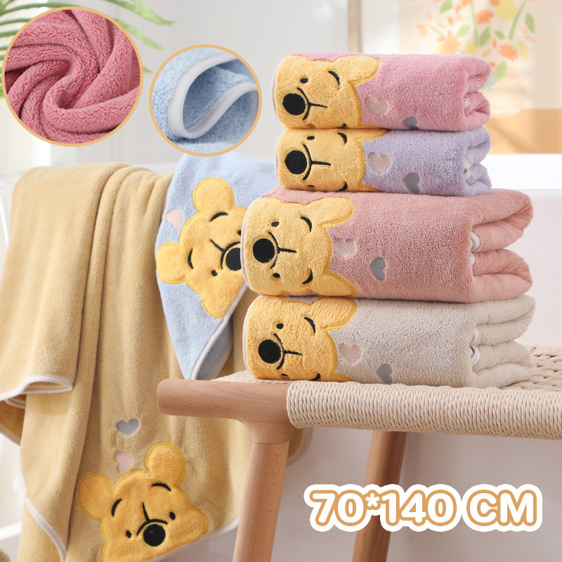 COD ผ้าขนหนูเด็ก ขนนุ่มและดูดซับได้ดี ผ้าห่มสําหรับเด็กทารก (70x140 CM) น่ารักมาก