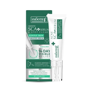 Smooth E เซรั่มลดรอยแผลเป็นจากสิว Smooth E Acne Scar Serum 7g. ลดจุดด่างดำ ลดรอยดำ หลุมสิว แผลคีลอยด์ เห็นผลใน 2 สัปดาห์