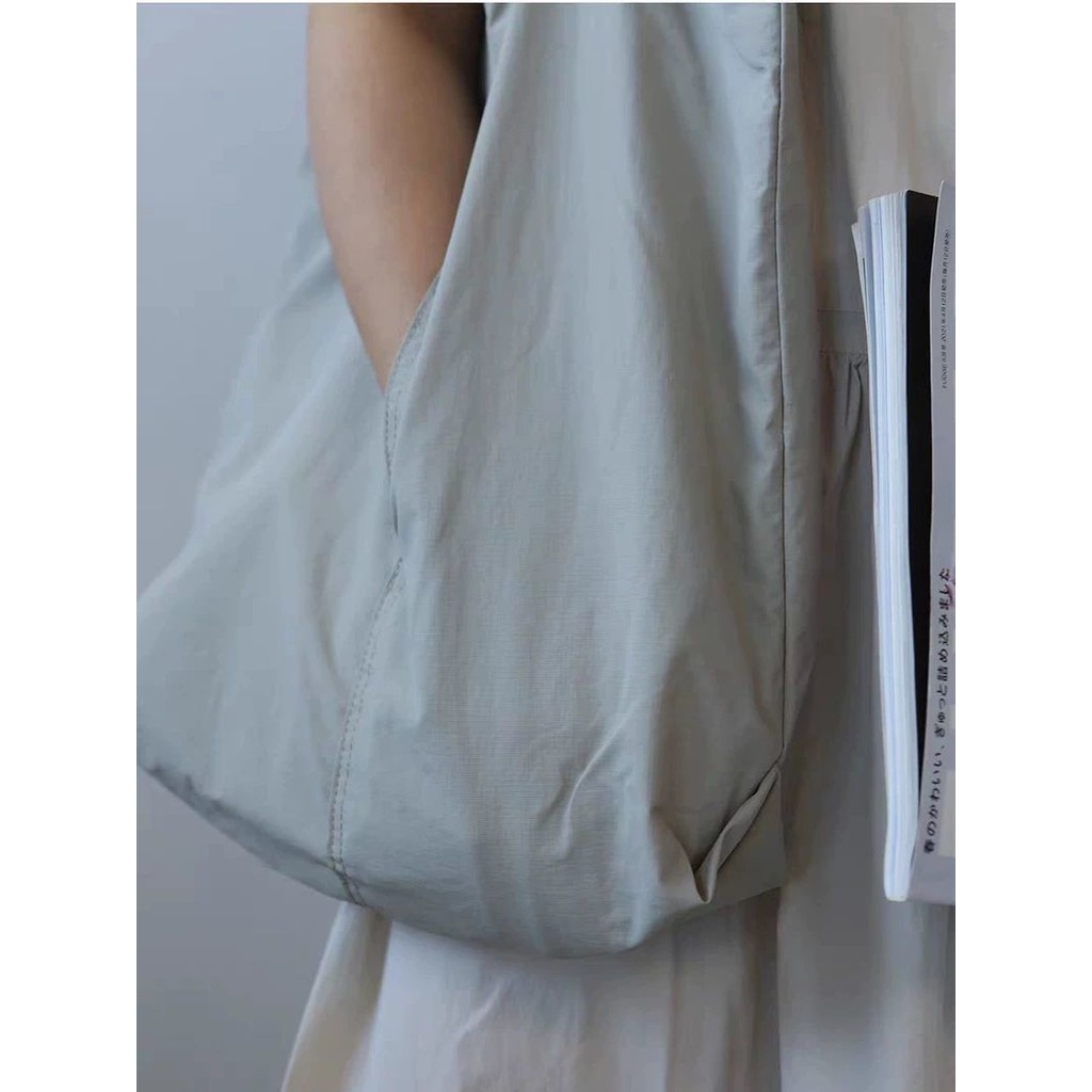 กระเป๋าสะพาย หญิง ระเป๋าโท้ทผ้าไนล่อนสไตล์ญี่ปุ่น เขียว น้ำหนักเบา ไปเรียนและไปทำงาน ความจุขนาดใหญ่ - รูปที่ 6