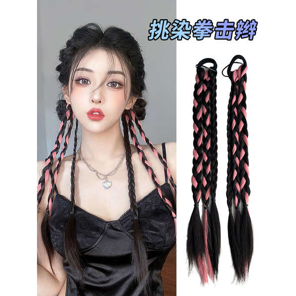 ไฮไลท์ผม ผมปลอม กล่องมวย Braids วิกผม Braids หญิง Influencer สาวร้อน Twist Braids จําลองผมสกปรก Brai