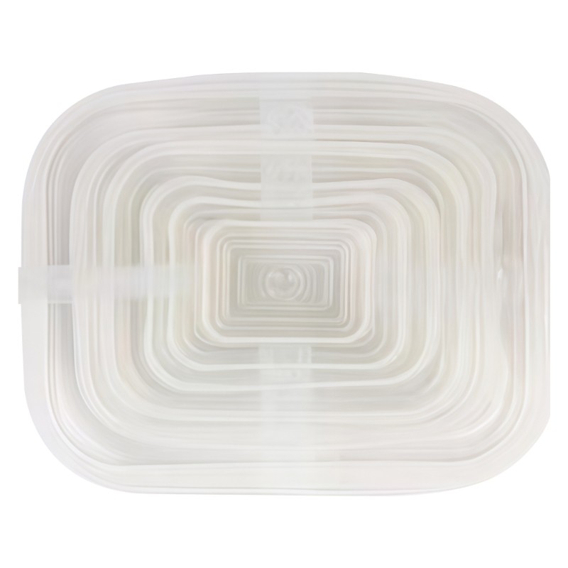 MDD 6 ชิ้นฝาปิดภาชนะซิลิโคนสี่เหลี่ยมซีลแน่นผู้ใช้ที่เป็นมิตรเครื่องล้างจานปลอดภัยครอบคลุม - รูปที่ 5