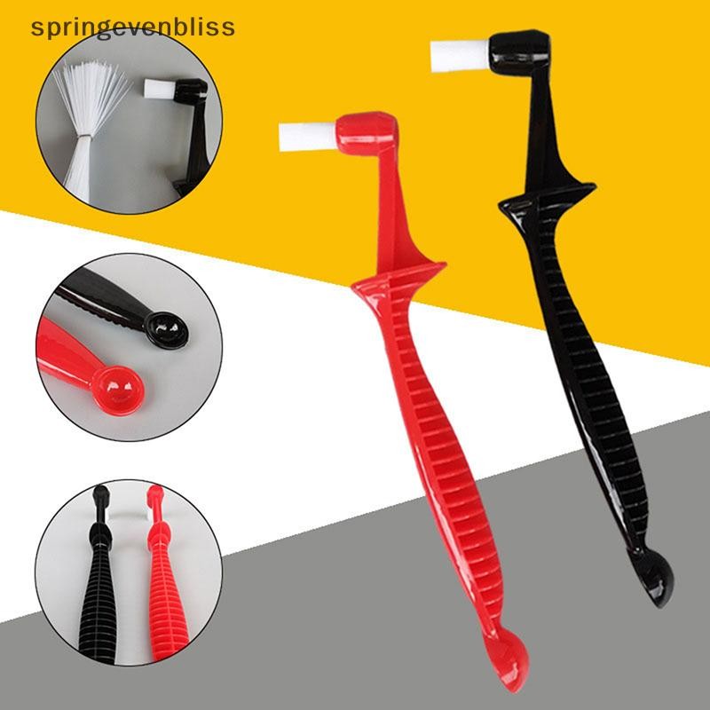 Springevenbliss 1PC Coffee Brush Espresso Coffee Machine แปรงทําความสะอาดด้ามยาวแบบบูรณาการ Two-In-O