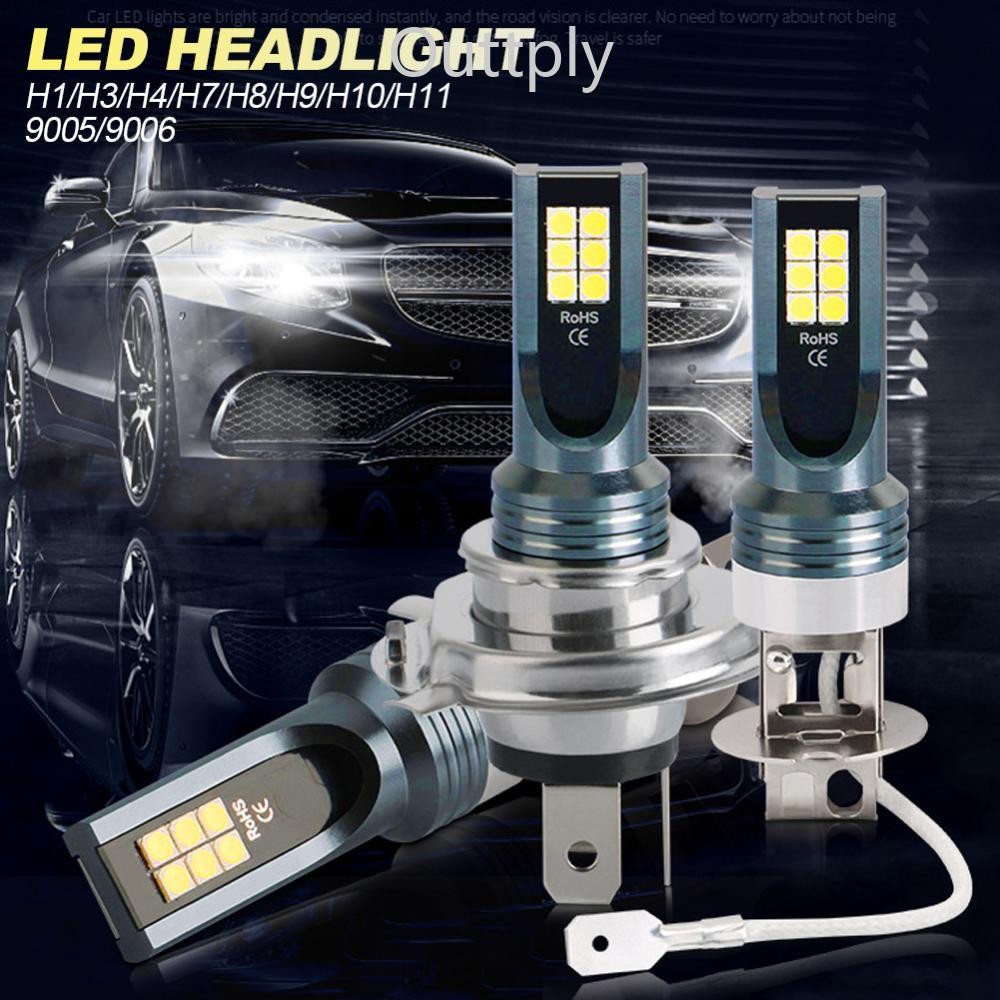 Outtply 12V 6000K รถ LED ไฟหน้าหมอกหลอดไฟ H4 H7 H11 H8 H9 H1 H3 LED 9005 9006 Hb3 Hb4 อัตโนมัติขับรถ