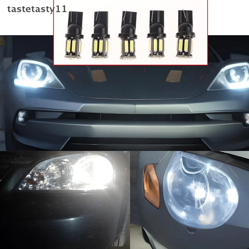 TA 2/4/10 ชิ้น W5W T10 COB 10LED 7020 Auto At Night LED Wedge เปลี่ยนย้อนกลับเครื่องมือแผงโคมไฟป้ายท