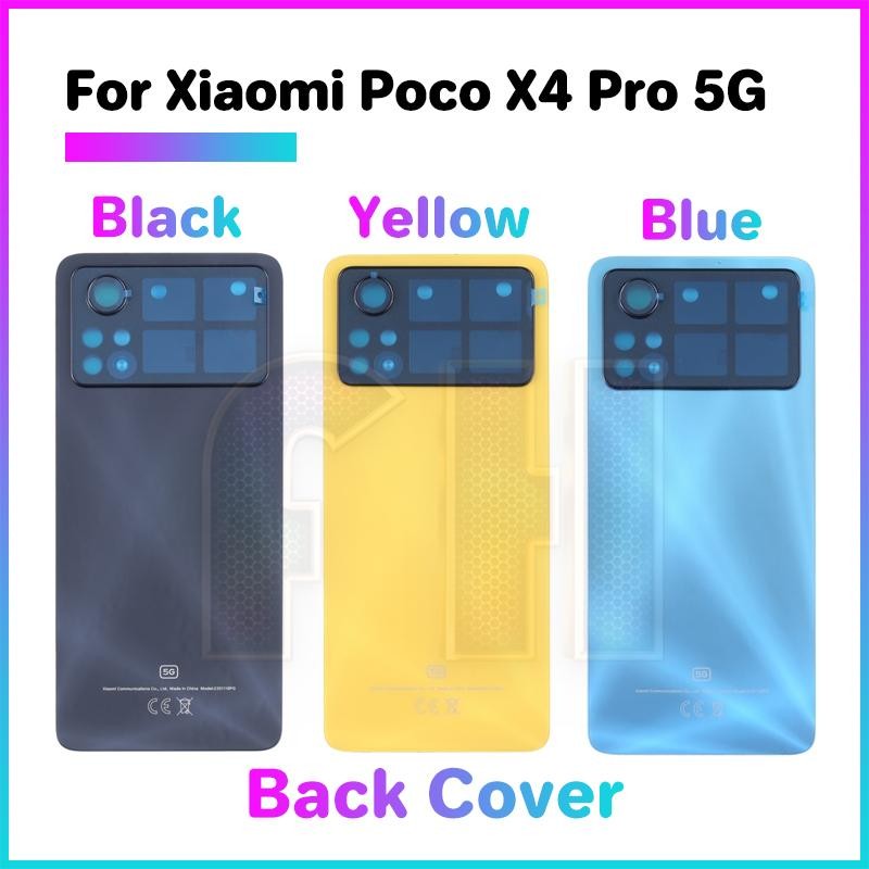 ฝาหลังแบตเตอรี่กระจกสําหรับ xiamoi POCO X4 PRO 5G รูปที่ 2