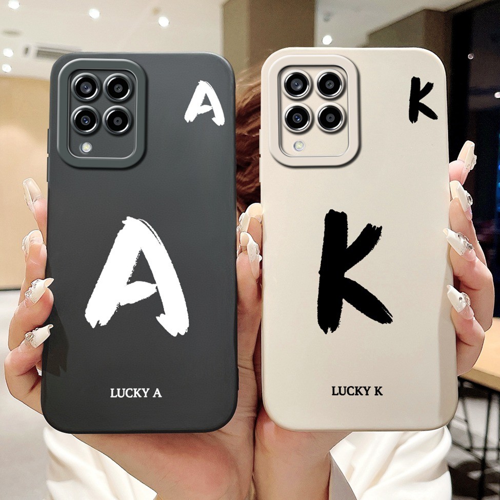 สําหรับ Samsung M33 5G M336B M336K สําหรับ Samsung Galaxy M33 5G กรณีแฟชั่นตัวอักษร AZ รูปแบบซิลิโคน