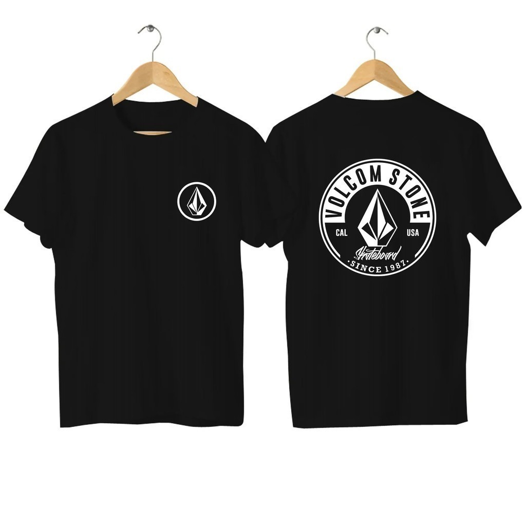 Vol หินผ้าฝ้ายเสื้อยืด Unisex ผ้าฝ้าย 100% แขนสั้น ทรงหลวม อินเทรนด์พิมพ์ STREET สไตล์ S-5XL