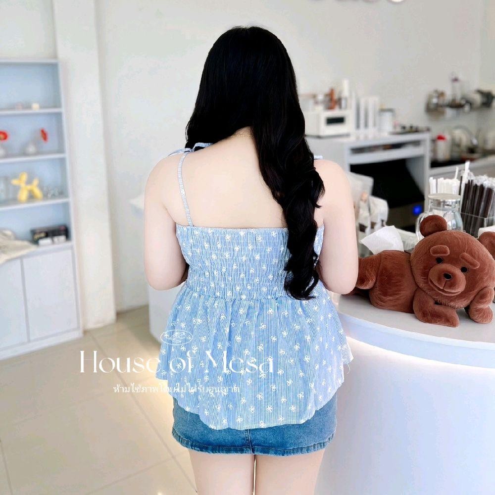 Plussize Top สายเดี่ยวโซคิวท์ สายเดี่ยวลายโบว์ริ้ว ราคา ถูกที่สุด ดีลบีเคเค แกลเลอรีภาพที่ 6