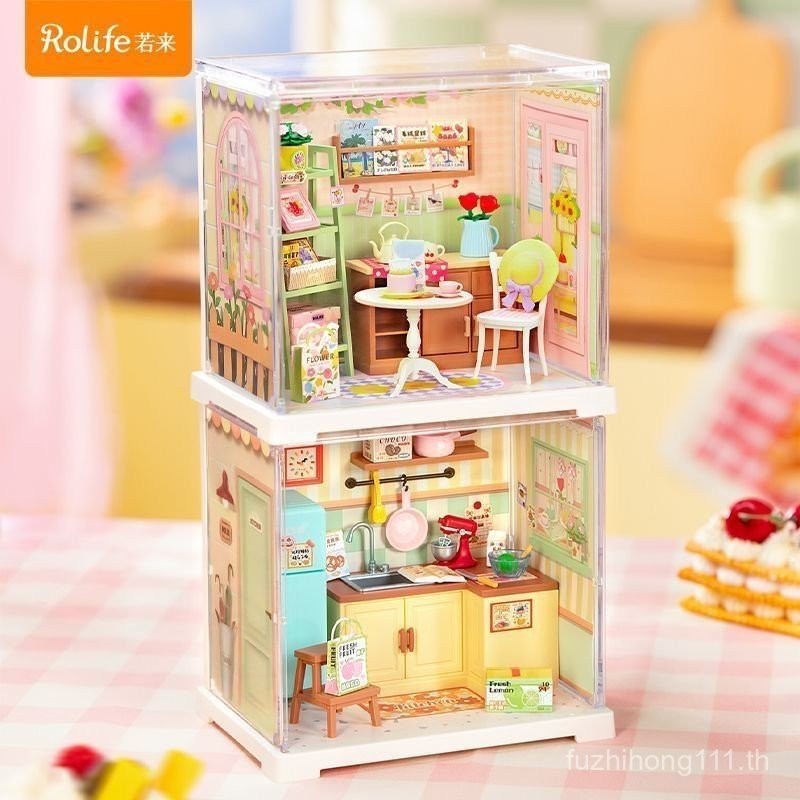 R ROLIFE ROLIFE Super Mini World บ้านตุ๊กตา diy ประกอบของเล่นรุ่นภูมิทัศน์เด็กของขวัญ