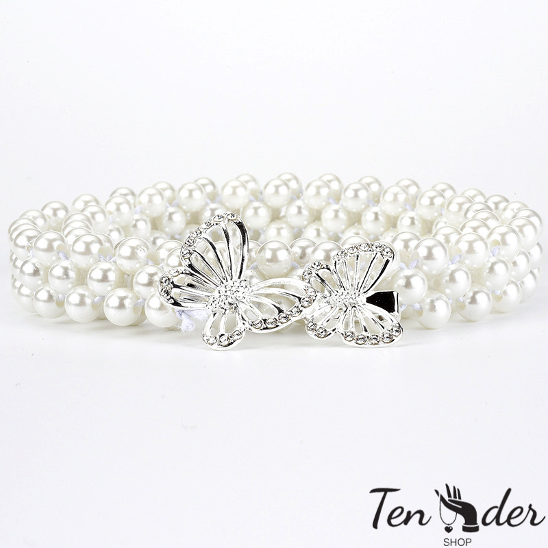 COD-ส่งเร็วจากไทย🎀โซ่เอวประดับมุก Rhinestone สำหรับผู้หญิง โซ่เสื้อสเวตเตอร์แฟชั่นหวานๆ-Ten