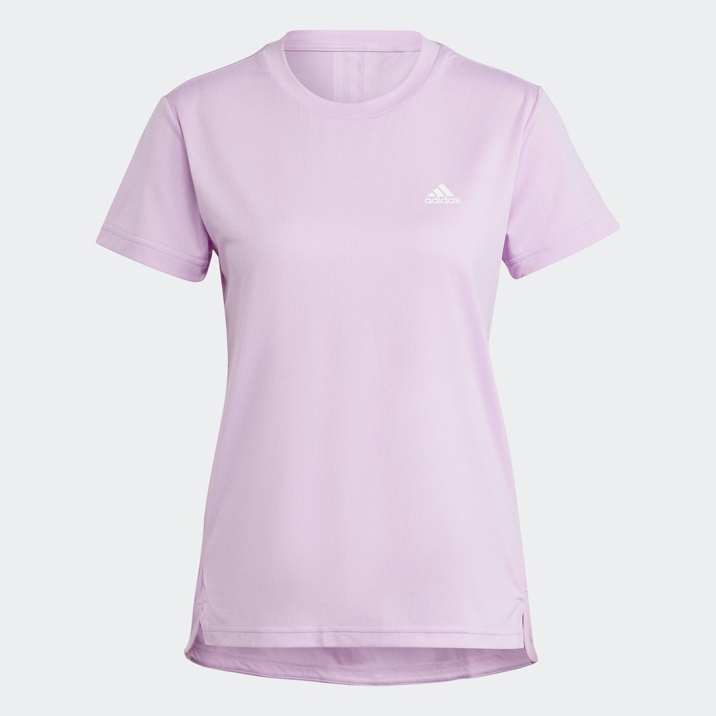 adidas Yoga เสื้อยืด AEROREADY Designed 2 Move 3-Stripes Sport ผู้หญิง สีม่วง HK6526