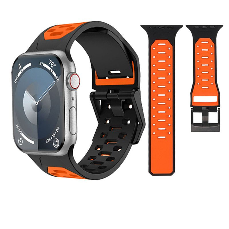 สายซิลิโคนสปอร์ต 2 สีใหม่ล่าสุด สำหรับ Apple Watch Series 9 iwatch Ultra 2 และ iWatch S10