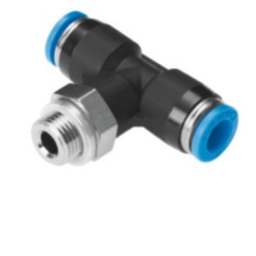 FESTO T-Type Tee เกลียว Quick Plug Connector QST-G1/8-8 อินเทอร์เฟซเกลียว G1/8