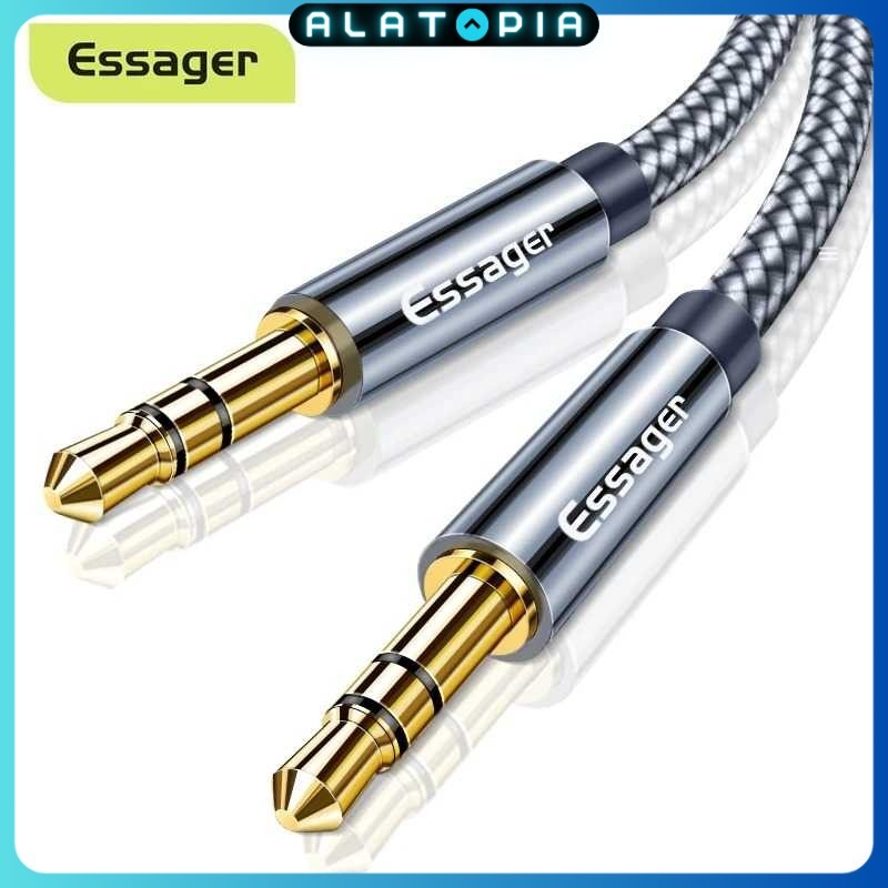 ESSAGER 3.5 มม.AUX Cable Audio Male to Male Adapter Braid 1.2M - EYP35-DY0G