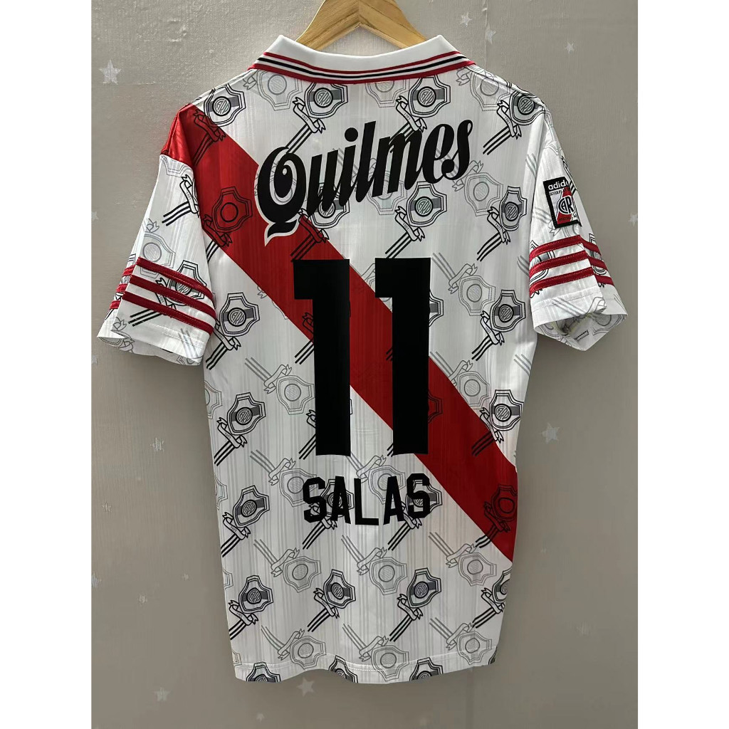 เสื้อยืดทีมฟุตบอล River Plate บ้าน-retro พร้อมการกำหนดเองแบบ SALAS