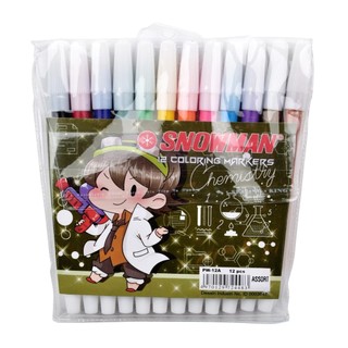 Spidol Kecil 12 Warna Snowman / Spidol Kecil Warna Snowman