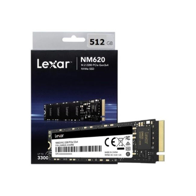 PCI-E Gen3x4 M2 NVME SSD (2280) Lexar Nm620 256Gb 512Gb 1000Gb 1Tb