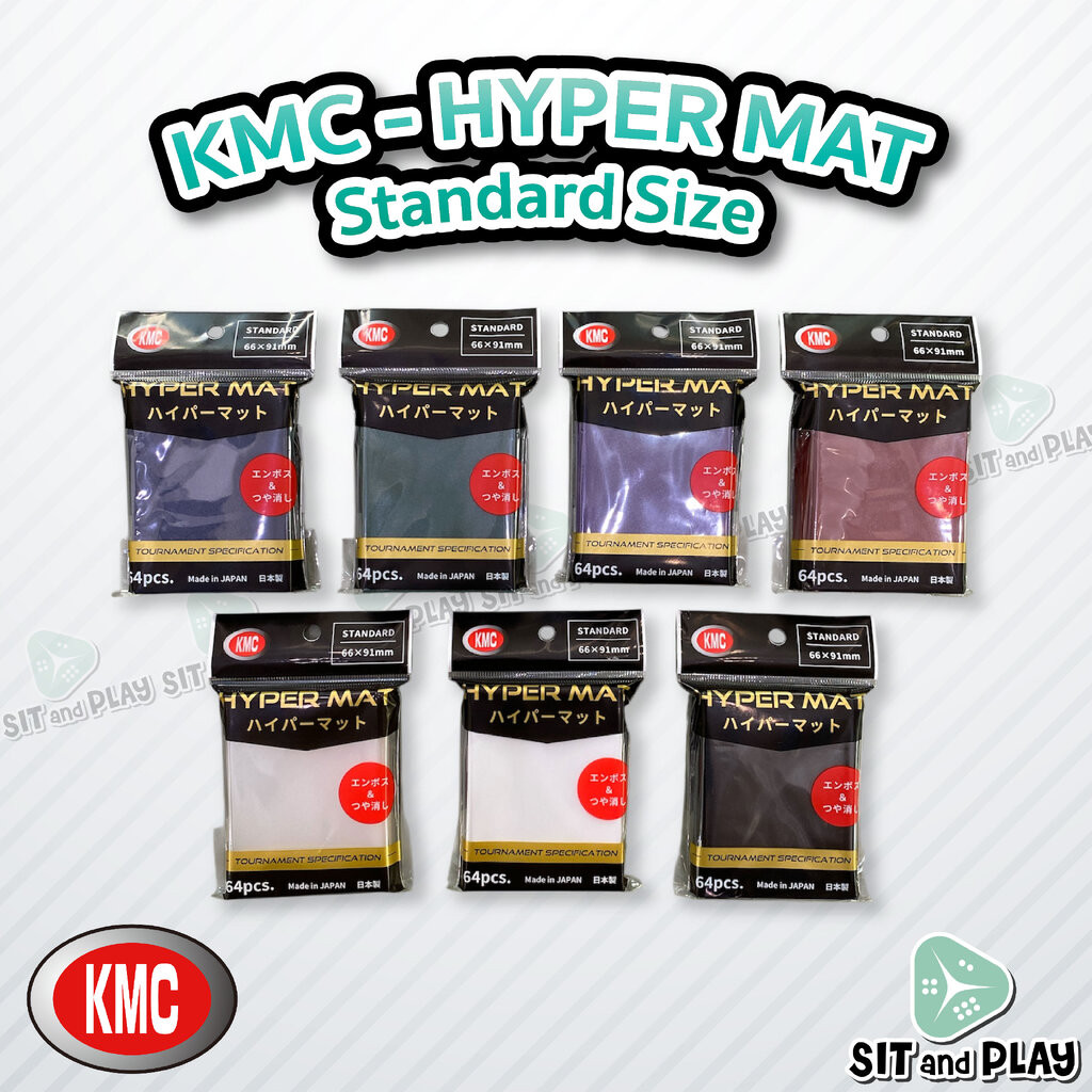 KMC - HYPER MAT Card Sleeves ซองใส่การ์ด Standard Size ( 64 ซอง ) ขนาดซอง 66x91 mm ( Pokemon, MTG, L