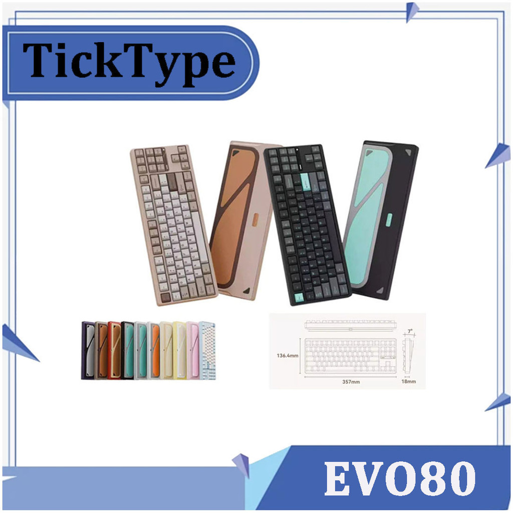 TickType EVO80 Tri-mode 2.4G Bluetooth Linear Aluminium Mechanical Keyboard