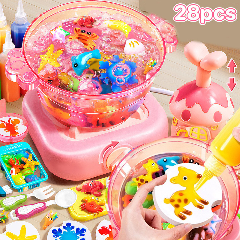 COD จําลองหม้อไฟ DIY ชุดเจลปั้นน้ำ Magical Water Seape วัสดุความปลอดภัย ของเล่นเด็ก